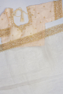 Designer Organza Cream Saree