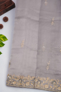 Designer Organza Grey Saree