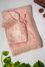Designer Organza Peach Saree