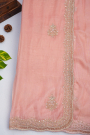 Designer Organza Peach Saree