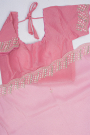 Designer Shimmer Georgette Pink Saree
