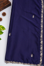 Designer Crepe Navy Blue Saree