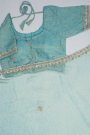 Designer Tissue Sky Blue Saree