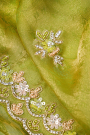 Designer Tissue Mehendi Green Saree