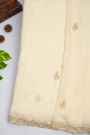 Designer Organza Cream Saree