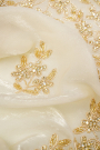 Designer Organza Cream Saree