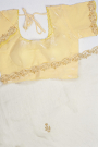 Designer Organza Cream Saree