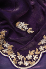 Designer Organza Navy Blue Saree