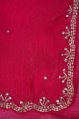 Designer Satin Organza Rani Pink Saree