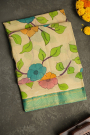 Kalamkari Silk Cream Saree