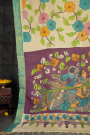 Kalamkari Silk Cream Saree
