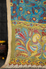 Kalamkari Silk Ice Blue Saree