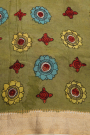 Kalamkari Silk Ice Blue Saree