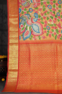 Kalamkari Silk Light Orange Saree