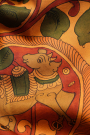 Kalamkari Silk Mustard Saree