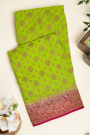 Banarasi Georgette Parrot Green Saree