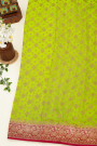 Banarasi Georgette Parrot Green Saree