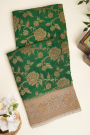 Banarasi Georgette Bottle Green Saree