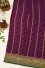 Banarasi Georgette Wine Saree