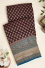 Banarasi Georgette Brown Saree