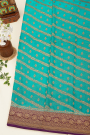 Banarasi Georgette Turquoise Blue Saree