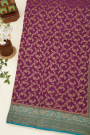 Banarasi Georgette Wine Saree