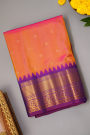 Gadwal Silk Peach Saree