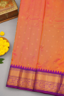 Gadwal Silk Peach Saree