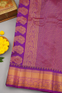 Gadwal Silk Peach Saree