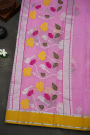 Zari Kota Pink Saree
