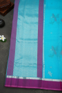 Zari Kota Sky Blue Saree