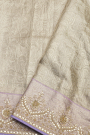 Designer Cocktail Tissue Grey Saree