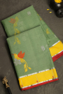 Zari Kota Sage Green Saree