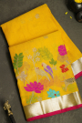 Zari Kota Yellow Saree