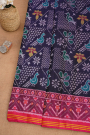 Patola Silk Navy Blue Saree