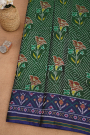 Patola Silk Bottle Green Saree