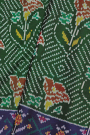 Patola Silk Bottle Green Saree