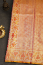 Kancheepuram Silk Light Orange  Saree