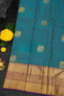 Kancheepuram Silk Sea Blue Saree