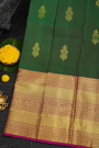 Kancheepuram Silk Bottle Green Saree