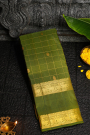 Kancheepuram Silk Mehendi Green Saree