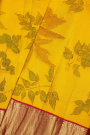 Kalamkari Silk Yellow Saree