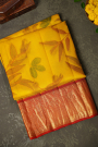 Kalamkari Silk Yellow Saree