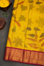 Kalamkari Silk Yellow Saree