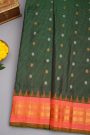 Gadwal Silk Bottle Green Saree