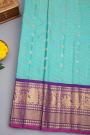 Gadwal Silk Sky Blue Saree