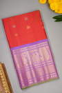 Gadwal Silk Red Saree