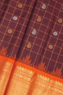 Gadwal Silk Maroon Saree