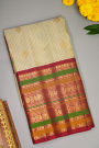 Gadwal Silk Cream Saree