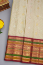 Gadwal Silk Cream Saree